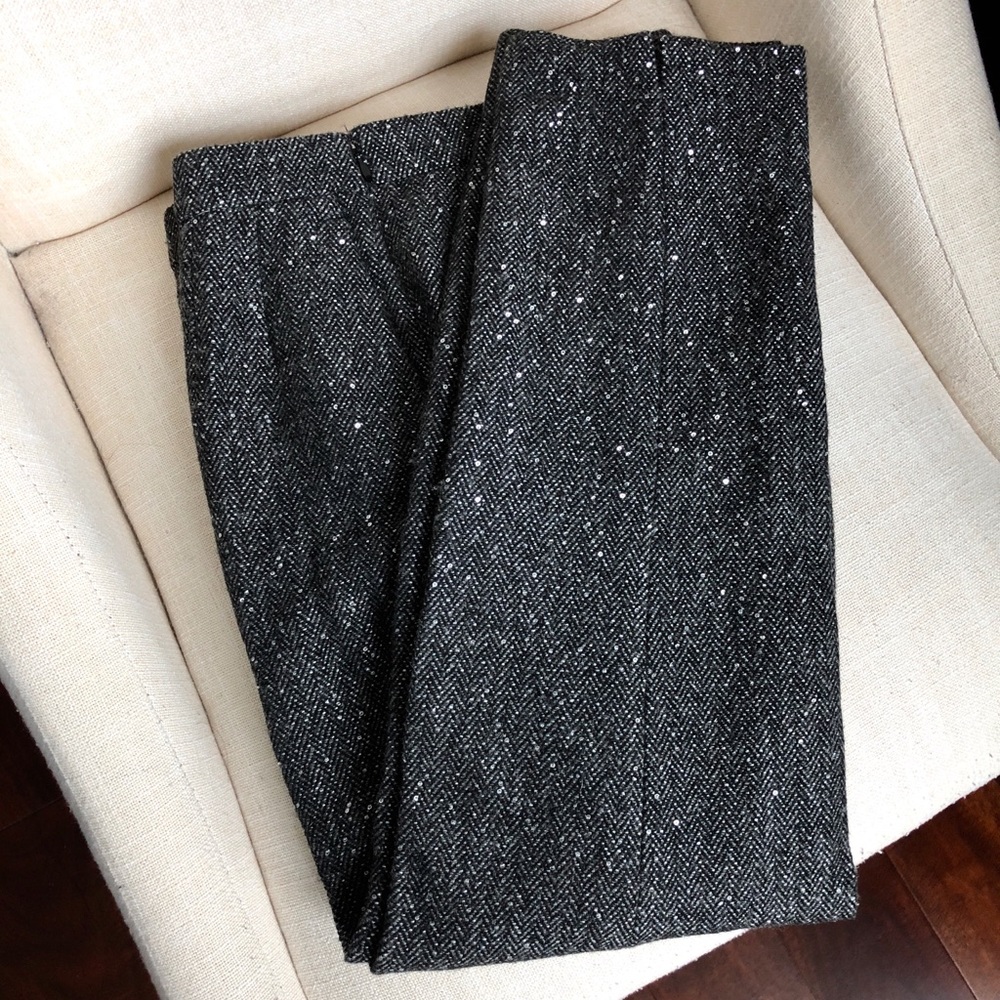 J.Crew Sparkle Herringbone Martie Pants